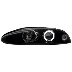 Φανάρια εμπρός angel eyes για Mitsubishi Eclipse (1995-1999) - μαύρα , με λάμπες (Η1) - σετ 2τμχ.