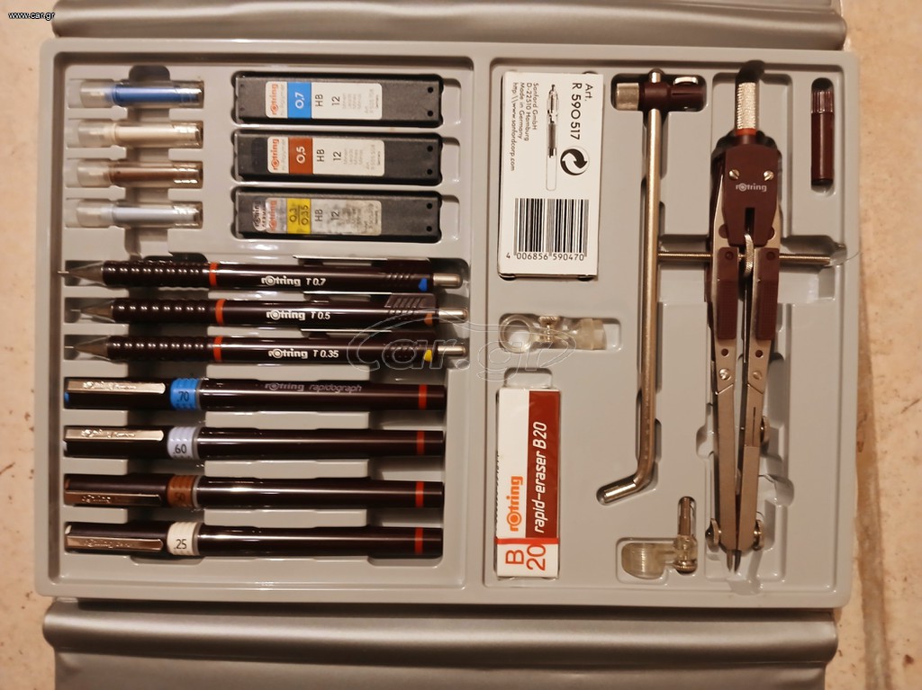 Rotring High Tech Set 4 Ραπιδογράφοι 0,25 - 0,5 - 0,6 - 0,7