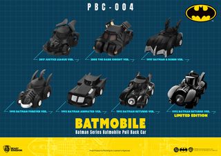DC - Batman series Batmobile Pull Back Car - Set 6 Fig. Blind Box 5cm