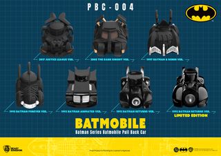 DC - Batman series Batmobile Pull Back Car - Set 6 Fig. Blind Box 5cm-thumb-1