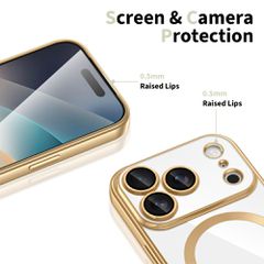 Tech-Protect MagFlex MagSafe Case for iPhone 17 Pro Max - Transparent Gold-thumb-2
