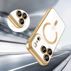 Tech-Protect MagFlex MagSafe Case for iPhone 17 Pro Max - Transparent Gold-thumb-4