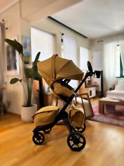 Stokke Xplory X Golden Yellow – Πλήρες Σετ με Αξεσουάρ – Άριστη Κατάσταση