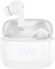 Foneng BL159 In-ear Bluetooth Handsfree Ακουστικά με Οθόνη και Θήκη Φόρτισης Λευκό