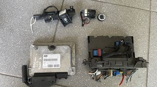 Σετ ECU - immobilizer από Fiat Panda II 2002-2009, μοτέρ 187A1000, 1.1lt
