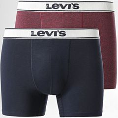 Levi's Ανδρικό Μπόξερ Οργανικό Βαμβάκι 2 Τεμάχια Μονόχρωμα Red Combo