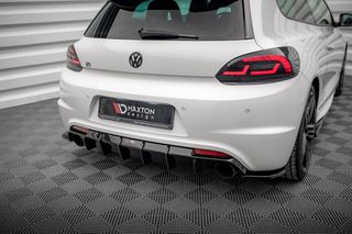 Διαχύτης (Diffuser) Σπόϊλερ Προφυλακτήρα Maxton Design Volkswagen Scirocco R Mk3 (2008-2014) - Μαυρο Γυαλιστερό - (VW-SC-3-R-RS1G)