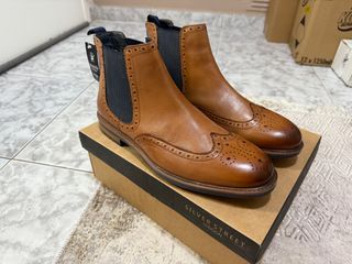 Silver Street London – Δερμάτινα Chelsea Brogue Boots | EU 47 – Καινούρια