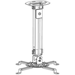 Techly Projector Ceiling Support Extension 545-900 mm Silver ICA-PM 18M-thumb-3