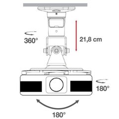 Techly Universal Ceiling Bracket for Projector, White ICA-PM 100WH-thumb-3