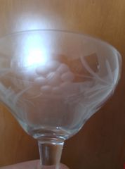 Ποτήρια σαμπάνιας κρυστάλλινα ταγιαρισμένα σετ έξι vintage