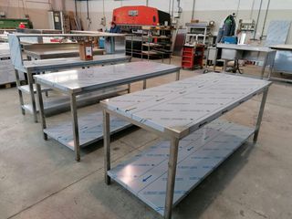 INOXWEB 2027-Τραπέζι από ανοξείδωτο χάλυβα 160x60cm Ρυθμιζόμενο ύψος MAX-09300965