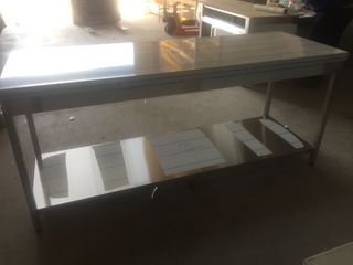 INOXWEB 2027-Τραπέζι από ανοξείδωτο χάλυβα 160x70cm Ρυθμιζόμενο ύψος MAX-09364015