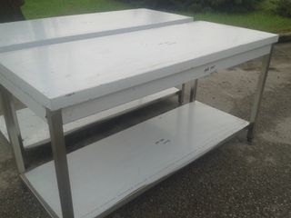 INOXWEB 2027-Τραπέζι από ανοξείδωτο χάλυβα 200x60cm Ρυθμιζόμενο ύψος MAX-09300971