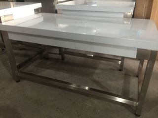 INOXWEB 2027-Τραπέζι από ανοξείδωτο χάλυβα 180x70cm Ρυθμιζόμενο ύψος MAX-09364018