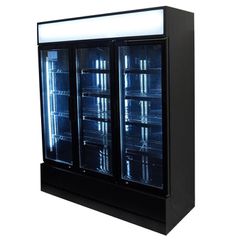 ΨΥΓΕΙΟ ΜΕ 3 ΓΥΑΛΙΝΕΣ ΠΟΡΤΕΣ ΜΑΥΡΟ 1600x610x1973