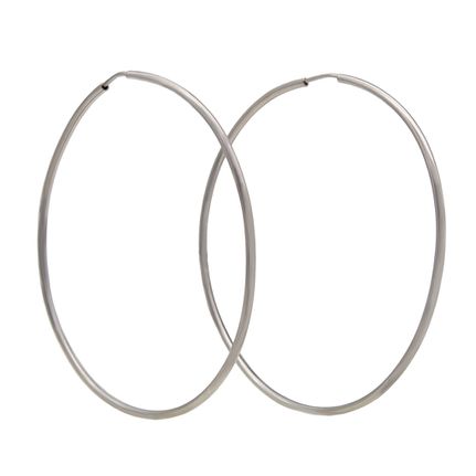 Σκουλαρίκια λευκόχρυσα κρίκοι 14Κ Δ6cm (ΣΚΟ00996)