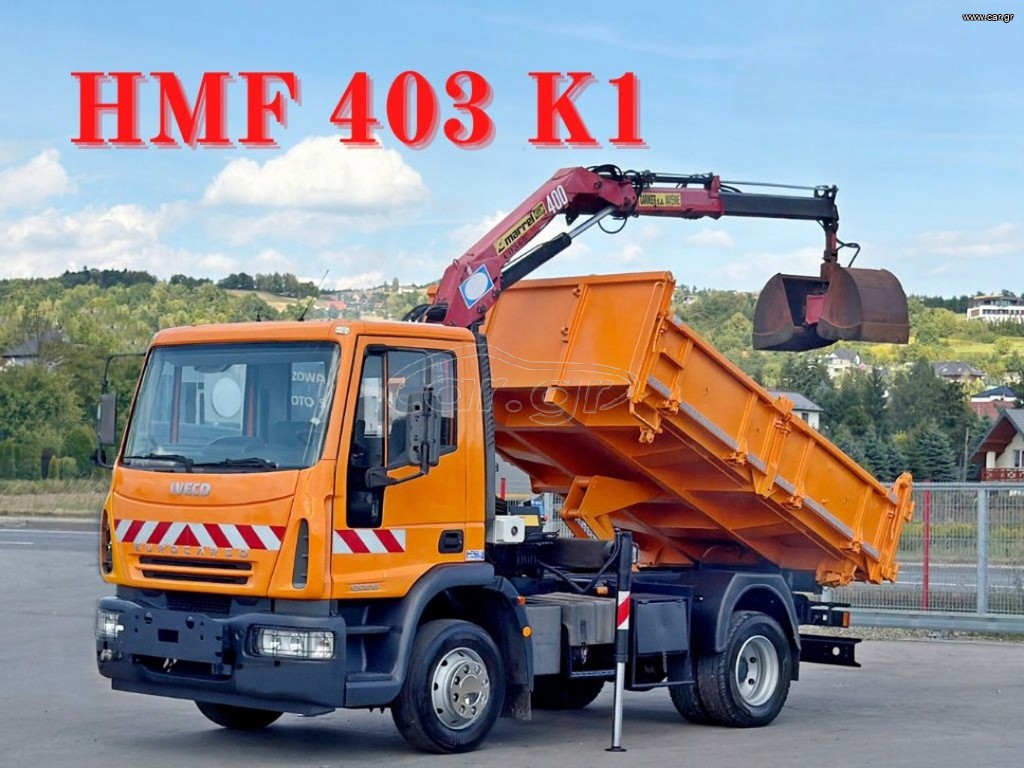 Ανατροπή + Γερανός Iveco 2004 EUROCARGO 120E18