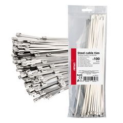 ΔΕΜΑΤΙΚΑ/ΔΕΤΙΚΑ ΚΑΛΩΔΙΩΝ TIE WRAP (ΤΑΙΡΑΠ) ΜΕΤΑΛΛΙΚΑ 4,6 x 300mm ΑΜΙΟ - 100 ΤΕΜ.