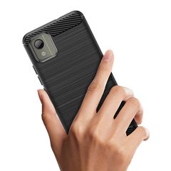 Carbon Case silicone case for Nokia C110 - black-thumb-4