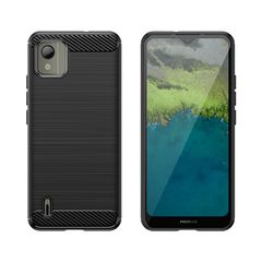 Carbon Case silicone case for Nokia C110 - black-thumb-1