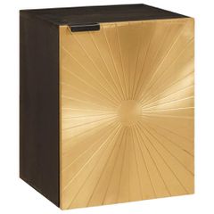Ντουλάπι Μπάνιου με ράφι Μαύρο και Χρυσό 38 x 33 x 48 εκ 4017848