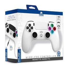 Freaks And Geeks - Wireless Controller for PS4 with 3,5mm jack slot - LED - White / PlayStation 4