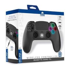 Freaks And Geeks - Wireless Controller for PS4 with 3,5mm jack slot - LED - Black / PlayStation 4