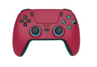 Trade Invaders - Wireless Bluetooth Controller for PS5- LED - Cherry Red / PlayStation 5
