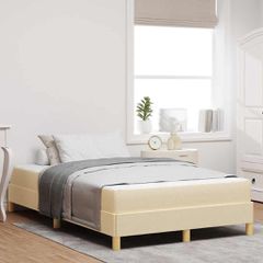 Κρεβάτι με ελατήρια με στρώμα Κρεμ 120 x 190 cm ύφασμα 3398554