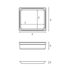 INOXWEB 2027-Σκεύος GN (Gastronom) inox 2/1 650x530x100mm GN2110