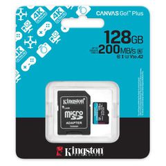 Κάρτα μνήμης Micro SDXC C10 UHS-I U3 Kingston Canvas Go! Plus 200MB/s 128Gb + 1 ADP