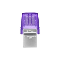 USB 3.2 Flash Disk Kingston DataTraveler Dual Drive DTDUO USB A & USB C 64GB Μωβ