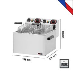 INOXWEB 2027-Φριτέζα ηλεκτρική διπλή 5+5 lt Μετάβαση στην αρχή της συλλογής εικόνων FE 44 S