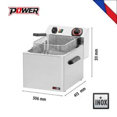 INOXWEB 2026-Φριτέζα ηλεκτρική μονή 8 lt | POWER 6kW FE 07 T