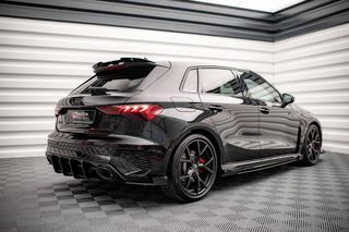 Φτεράκια προφυλακτήρα Maxton Design Audi RS3 Sportback 8Y - Μαύρο Γυαλιστερό - (AURS38YCNC-SRF1G)
