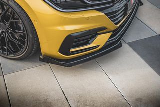 Φτεράκια προφυλακτήρα Maxton Design Volkswagen Arteon R-Line - Μαύρο Γυαλιστερό - (VWAR1RLINECNC-FSF1G)
