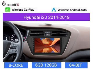 Hyundai i20 (2014-19) 9" Οθόνη Αφής Android 13 | 6GB RAM +128GB ROM | Ασύρματο CarPlay & Aσύρματο Android Auto | GPS, WiFi, DSP