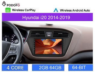 Hyundai i20 (2014-19) Android Car Radio 9" 2GB+64GB Ασύρματο CarPlay & Aσύρματο Android Auto GPS  WiFi EQ