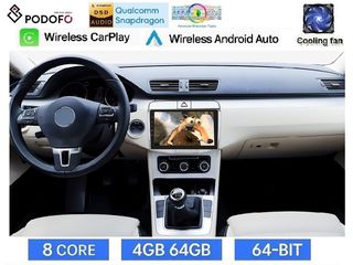 VW Passat (2005-2015) 10.1" Οθόνη Android 15 | 4GB RAM + 64GB ROM | 8-Core Snapdragon | Ασύρματο CarPlay & Ασύρματο Android Auto | GPS | WiFi | DSP | FM/RDS