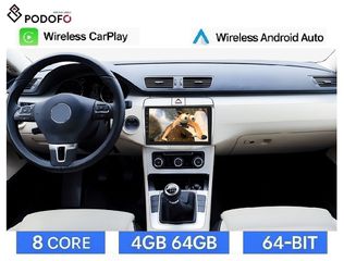 VW Passat (2005-2015) 10.1" Οθόνη Android Car Radio Navigation | 4GB+64GB | 8-Core | Ασύρματο CarPlay & Aσύρματο Android Auto | GPS | WiFi | DSP | HiFi | FM/RDS