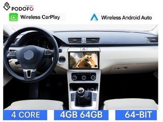 VW Passat (2005-2015) 10.1" Οθόνη Android Car Radio Navigation | 4GB+64GB | Ασύρματο CarPlay & Aσύρματο Android Auto | GPS | WiFi | DSP | FM/RDS