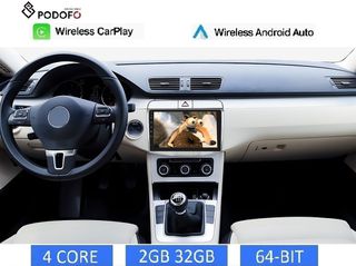 VW Passat (2005-2015) 10.1" Οθόνη Android Navigation | 2GB+32GB | Ασύρματο CarPlay & Aσύρματο Android Auto | GPS | WiFi | EQ | HiFi | FM/RDS