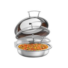 INOXWEB 2026- Chafing Dish Flexible στρογγυλό με soft close & παράθυρο ελέγχου 500846