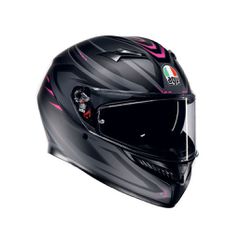 K3 AGV E2206 MPLK SYTH MATT BLACK/PINK