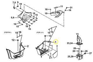 Πάτωμα Αριστερό TGB Blade.600 SLX E5 512524B