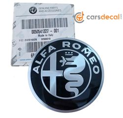 Alfa Romeo Γνήσιο Καπάκι Ζάντας Μαύρο Ασημί 60MM 50541227 Giulia Stelvio Tonale Giulietta