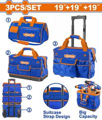 Wadfow WTGR103 Σετ Τσάντες Εργασίας 19" 3 Τεμάχια