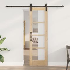 Συρόμενη Πόρτα ORKDAL Φυσικό και Μαύρο 61 x 198,5 εκ. 3331845