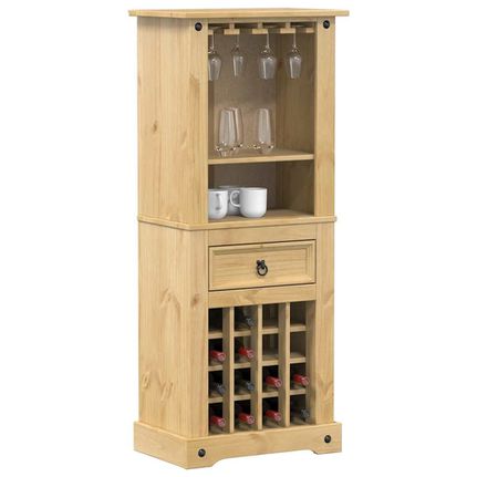 Ραφιέρα Κρασιών Corona 56x35x134,5 εκ. από Μασίφ Ξύλο Πεύκου 4005686
